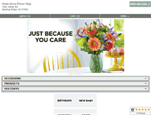 Tablet Screenshot of greengroveflowershop.net